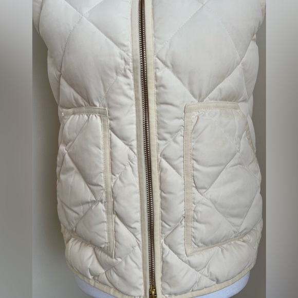 J. Crew Quilted Women's Vest in Cream Color XS - Picture 8 of 12